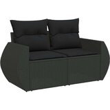 vidaXL 8-dijelni set vrtnih sofa od poliratana s jastucima crni | shoptok.hr