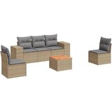 Maison Chic Seti vrtnega pohištva - Vrtna garnitura - Vrtni pohištvo set 6-delna z blazinami bež poli ratan, (21812968) | Shoptok.si