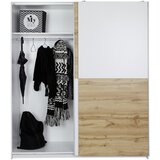 Time omara z drsnimi vrati, bela, barve hrasta | Shoptok.si