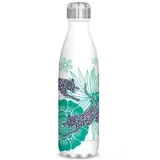 Kovinski bidon z dvojno steno 500ml Catalina Estrada z leopardjim motivom bele barve