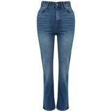 Trendyol Dark Blue High Waist Long Comfort Straight Jeans | Eponuda.ba