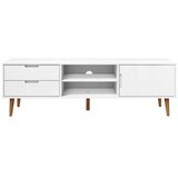 TV ormarić MOLDE bijeli 158 x 40 x 49 cm od masivne borovine | Eponuda.ba