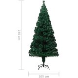  Umjetno božićno drvce sa stalkom zeleno 240 cm optička vlakna | shoptok.hr