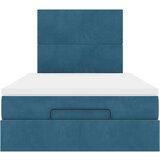vidaXL okvir za krevet s madracima tamnoplavi 120x190 cm baršunasti | shoptok.hr