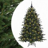  Umjetno božićno drvce s kuglicom 240 cm 300 LED lampica - 240 cm s LED-ima i crnim lopticama | shoptok.hr