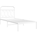 Metalni okvir za krevet s uzglavljem bijeli 80x200 cm | shoptok.hr