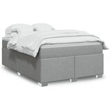 vidaXL Krevet s oprugama i madracem svjetlosivi 140x190 cm od tkanine | shoptok.hr