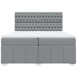 Krevet s oprugama i madracem svjetlosivi 200 x 200cm od tkanine | shoptok.hr