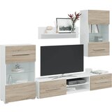 Furnova 5 kosov TV enote z LED osvetlitvijo Sonoma Oak Engineered Wood, (21922856) Cene