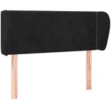  Uzglavlje s ušima crno 93x23x78/88 cm baršunasto | shoptok.hr