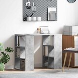  Stol s policom Betonski sivi 90 x 50 x 75 cm Konstruirano drvo | shoptok.hr