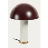 Kave Home Bela/temno rjava marmorna namizna svetilka s kovinskim senčilom (višina 43 cm) Zorione – | Shoptok.si