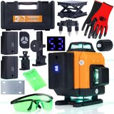 Rosfix SET LASERSKI NIVELIR ROT16L – 16 LINIJ, 360°, IP54, 2X3500MAH, ZELENI LASER | 25 M DOMET, ±3°, (5000075868) | Shoptok.si
