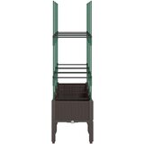  Cvetlično korito z oporno mrežo rjavo 120x40x142,5 cm PP | Shoptok.si