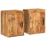 vidaXL Noćni ormarić 2 pcs Smeđa 35 x 33 x 48 cm Čvrsto drvo manga Cijene