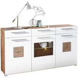 Hom`in KOMODA, bela, barve hrasta | Shoptok.si