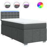 Maison Chic Box spring postelja - Vzmetna postelja z vzmetnico temno siva 90x200 cm blago SL11303, (21902520) | Shoptok.si