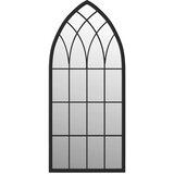  Vrtno ogledalo crno 70 x 30 cm željezno za vanjsku upotrebu | shoptok.hr