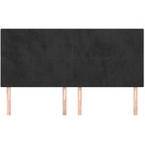  Uzglavlje Crno 180x5x118/128 cm Baršunasto | shoptok.hr