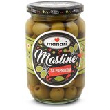 Manari masline zelene sa paprikom, 680g | Eponuda.com