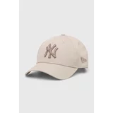 New Era Bombažna bejzbolska kapa 9FORTY NEW YORK YANKEES bež barva, 60503377