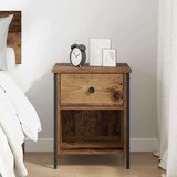vidaXL Noćni ormar Staro drvo 40 x 42 x 50 cm Konstruirano drvo | shoptok.hr