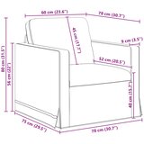 SOFA Crna 78 x 78 x 80 cm Baršun | shoptok.hr