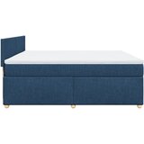  Krevet s oprugama i madracem plavi 200 x 200 cm od tkanine | shoptok.hr