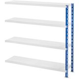 eurokraft basic Sestavljiv regal z velikimi policami iz jeklene pločevine, globina 500 mm, priključni regal, VxŠ 1508 x 1525 mm | Shoptok.si