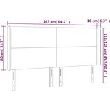  LED uzglavlje svjetlosivo 163 x 16 x 118/128 cm od tkanine | shoptok.hr