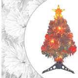 vidaXL Umetna novoletna jelka z LED lučkami bela 64 cm optična vlakna | Shoptok.si
