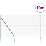 vidaXL varjena žična ograja z 7 bodicami zelena 1.4x10 m jeklo | Shoptok.si