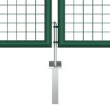  Vrtna mrežasta vrata od čelika 400x125 cm zelena | shoptok.hr