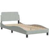  Krevet s madracem svjetlosivi 90x190 cm baršunasti | shoptok.hr