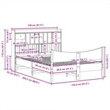  Okvir kreveta bez madraca 150 x 200 cm od masivne borovine | shoptok.hr