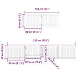  Vrata za pse s vratašcima 12 panela sklopiva 960 cm drvo topole | shoptok.hr