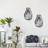 Toolight Stropna privjesak Staklena svjetiljka APP329-1CP Srebro | shoptok.hr