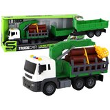 Truck With Crane Friction Drive Sounds Green Wood 1:16 Slike