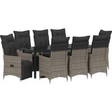  Vrtni set za objed 9 kom. Siva poliratan | shoptok.hr