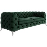 Ropez Temno zelena žametna sedežna garnitura 225 cm Chelsea – | Shoptok.si