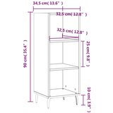 Komoda boja hrasta sonome 34 5x32 5x90 cm konstruirano drvo | shoptok.hr