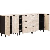  Strani šal 3 pcs Bel pranje finiš 180 x 33 x 75 cm, (5000162880) | Shoptok.si