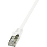 Logilink CP2101S RJ45 omrežni kabel\, Patch kabel CAT 6 F/UTP 15.00 m bela z zaščitnim zapornim zatičem 1 kos, (20418751) | Shoptok.si