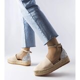 Gemre Beige espadrilles with a glitter insert Myasia | shoptok.hr