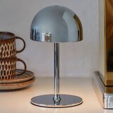 Sirius LED namizna svetilka z daljinskim upravljalnikom v srebrni barvi s kovinskim senčilom (višina 22 cm) Tim – | Shoptok.si