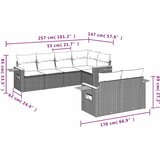  7-dijelni set vrtnih sofa od poliratana s jastucima sivi | shoptok.hr