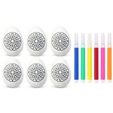  Easter Styrofoam Eggs For Painting Markers Flower Pattern A 6pcs | shoptok.hr