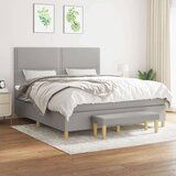  Krevet box spring s madracem svjetlosiva 160x200 cm tkanina | shoptok.hr