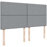 vidaXL Box spring postelja z vzmetnico svetlo siva 200x200 cm blago | Shoptok.si