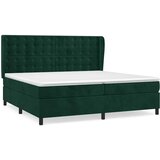  Krevet s oprugama i madracem tamnozeleni 200x200 cm baršunasti | shoptok.hr